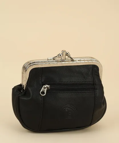 Vista 8 de Leatherboss - Cartera de piel auténtica con doble marco y bolsillo con cremallera