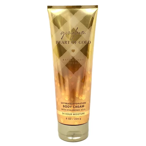Vista 3 de Gingham Heart of Gold - Juego de 4 unidades de regalo de fragancia fina, crema corporal de hidratación definitiva, gel de ducha de aloe + vitamina