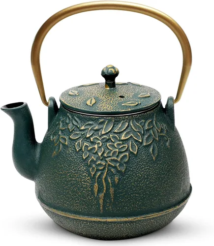 Vista 9 de Toptier Mini Tetera Pequeña, Tetera de Hierro Fundido Súper Pequeña para Estufa, Hervidor de Té Japonés del Tamaño de la Palma de la Mano Seguro