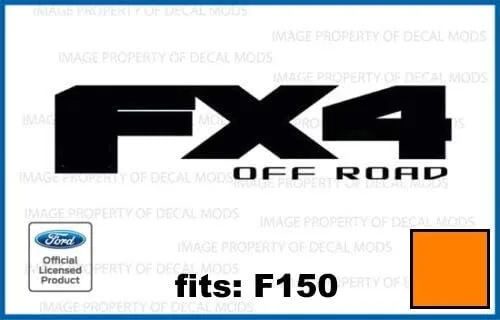 Vista 6 de FX4 Offroad Black (brillo) Calcomanías adhesivas compatibles con Ford F150 troquelado (2015-2020) - CB_Solid (juego de 2) con licencia oficial Negro
