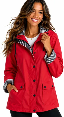 Vista 7 de URBAN REPUBLIC - Chaqueta de lluvia para mujer - Impermeable ligera y cortavientos para mujer (S-3XL)