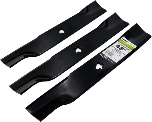 Vista 8 de MaxPower 561743B Juego de cuchillas para Poulan de 48 pulgadas, Husqvarna, Craftsman Reemplaza OEM No. 539-113425, 48 pulgadas, negro For 48" Cut