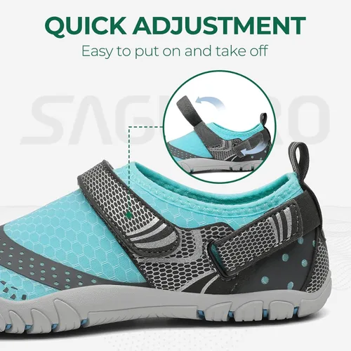 Vista 2 de SAGUARO Zapatos de agua para hombre y mujer, secado rápido, para natación, surf, playa, kayak, zapatos descalzos, puntera ancha
