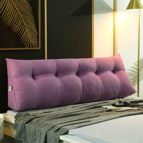 Vista 11 de Almohada grande triangular para cabecero con cuña y respaldo de posicionamiento, almohada de lectura, soporte de espalda, cojín lumbar para sofá