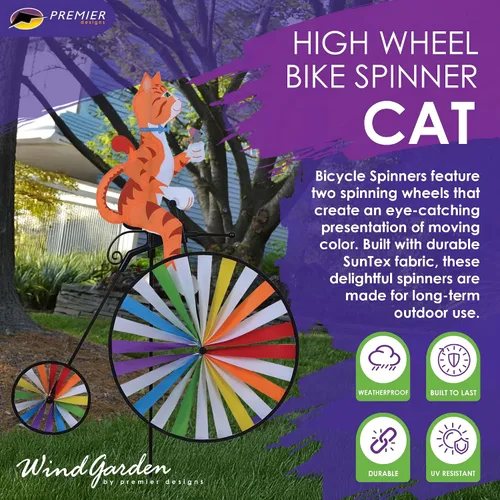 Vista 2 de Premier Kites Rueda alta bicicleta Spinner - Gato