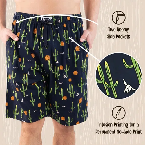 Vista 72 de Lazy One - Pantalones cortos de pijama para hombre, ropa de dormir