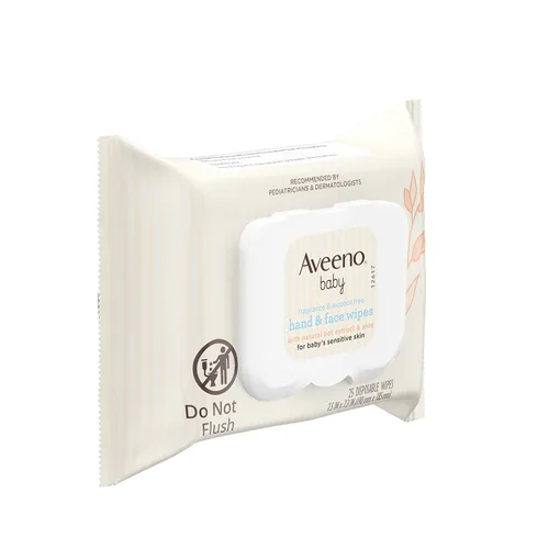 Vista 10 de Aveeno Baby Toallitas para manos y cara sin fragancia con extracto de avena y aloe, toallitas limpiadoras e hidratantes para pieles sensibles, sin