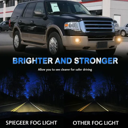 Vista 8 de Luces antiniebla para Ford Expedition 2007 2008 2009 2010 2012 2013 2014 Kit de repuesto para Ford Ranger 2008 2009 2010 2011 con cableado e