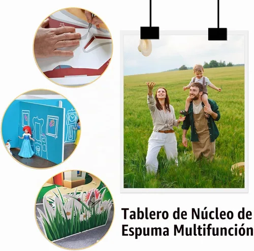 Vista 3 de 20 paquetes de tablero de espuma blanca de 12" x 16.5", 3/16" de grosor, tablero de núcleo de espuma para hornear para proyectos, tablero