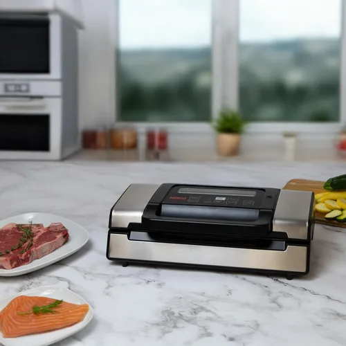 Vista 4 de Envasadora de alimentos al vacío Nesco VS-01 - De color blanco, Plateado
