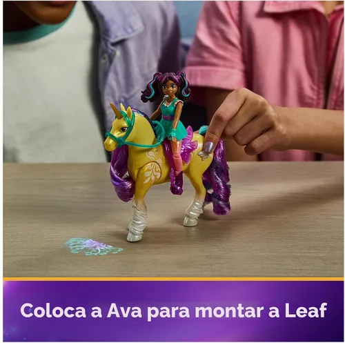 Vista 4 de Unicorn Academy Ava & Plant Magic Leaf, Dolls & Unicorn Toys, Ages 4+