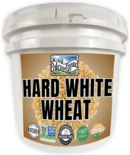 Vista 12 de Marca Palouse Certificada Libre de Residuos de Glifosato Grano de Trigo Duro Blanco 15 Libras Paquete de 3 Cultivado por una Familia