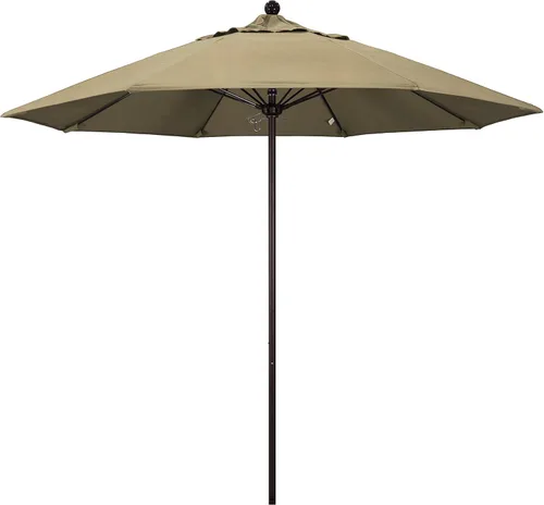 Vista 28 de California Umbrella ALTO908117-5410 Venture Series - Sombrilla comercial para patio, 9 pies redonda, color azul aire Sunbrella