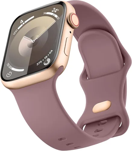 Vista 9 de Mugust - Correas deportivas compatibles con Apple Watch de 42mm, 41mm, 45mm, 49mm, 40mm, 44mm, 38mm, 42mm y 46mm, correa impermeable de silicona