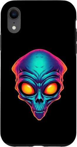 Vista 16 de iPhone 13 Pro Max Scary Alien Face UFO Alien Head Funny Alien Case