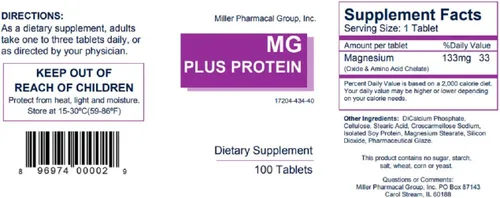 Vista 2 de Miller, 100 pestañas de Mg Plus Protein (paquete de 2)