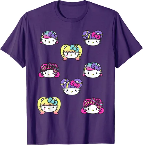 Vista 70 de hello kitty Kawaii Multi peinado Tee, Azul (Heather blue)