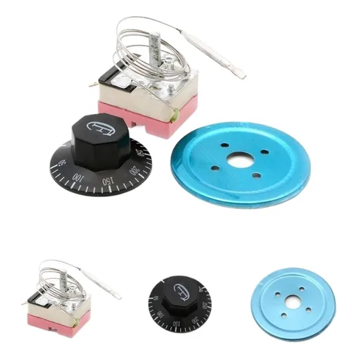 Vista 3 de 1 unid J1HF 50-300 Celsius Dial Termostato Control de Temperatura Interruptor de Reemplazo Para Horno Eléctrico 220V 16A Cocina Hogar Acceessory