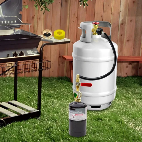 Vista 7 de Adaptador de Recarga de Propano para Tanques de 1 lb, Manguera Adaptadora de Recarga de Tanque de Propano Mejorada de 3 Pies/36'', Manguera