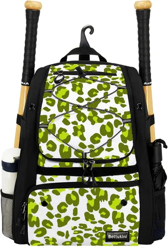 Vista 9 de Bolsa de béisbol juvenil con compartimento ventilado para zapatos, bolsa de bate de sóftbol para guantes de bateo, casco, equipo de teeball
