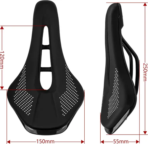Vista 8 de Asiento de bicicleta cómodo para hombres y mujeres, ajuste universal para bicicletas de carretera/montaña, impermeable, suave, asiento de ciclismo