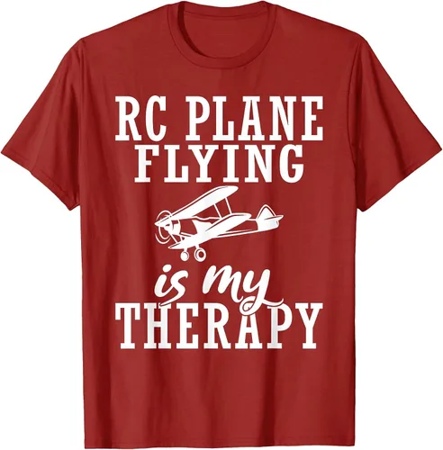 Vista 33 de RC Plane Flying is My Therapy RC Plane T-Shirt Asphalt Grey