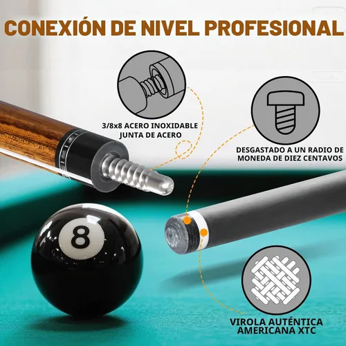 Vista 5 de Banly Carbon Fiber Pool Cue Stick 12.5mm Time Crystal Tip, Low Deflection Pool Cue Professional Billiard Cue Sticks with Gift Box