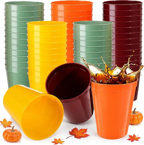 Vista 30 de Yungyan Paquete de 12 vasos de plástico reutilizables de 16 onzas, 4