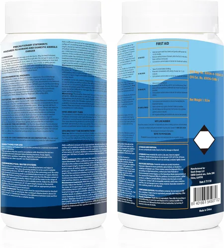 Vista 8 de XtremeClear Tabletas de Cloro de 1" para Piscina, Jacuzzi y Spa Elimina Bacterias y Algas Desinfectante Hace el Agua Limpia y Cristalina
