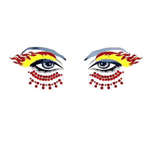Vista 23 de Neva Nude Americana Crystal Jewel - Adhesivo de cristal para la cara, gemas para carnavales, Halloween, festivales, raves y fiestas, adhesivo