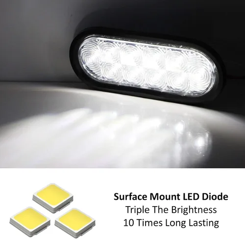 Vista 2 de iJDMTOY JDM estilo lente transparente LED de respaldo luz de marcha atrás compatible con Acura Honda, Nissan, Mazda, Subaru, Toyota, etc.