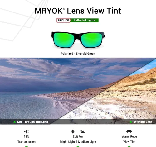 Vista 4 de Mryok Lentes de repuesto para Oakley Big Taco OO9173 - Opciones