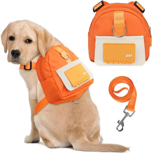Vista 8 de Mochila para Perros para Perros Pequeños para Usar, Lindo Arnés para Mascotas Cachorros Mochilas con Correa Ajustable Bolsa Autotransportadora