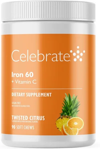 Vista 8 de Celebrate Vitamins Suplemento de Hierro con 60mg de Hierro y Vitamina C – Masticables de Cítricos para Pacientes Bariátricos, Soporte para Bypass