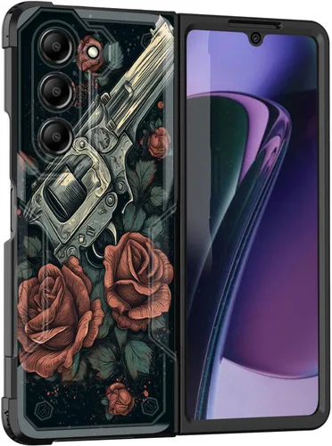 Vista 39 de Funda para Galaxy Z Fold 5 5G 2023, doble capa, protección contra caídas de grado militar de 10 pies, antideslizante, resistente a prueba de golpes