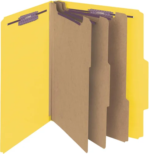 Vista 9 de Smead - Carpeta de archivo para clasificación, de cartón prensado, con sujetadores SafeSHIELD, 3 divisiones, expansores de 7.6 cm, tamaño carta, Azul