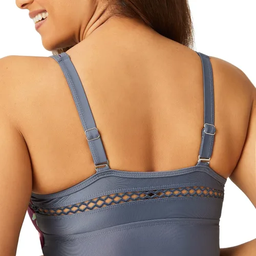 Vista 3 de Free Country Tankini de cuello alto para mujer