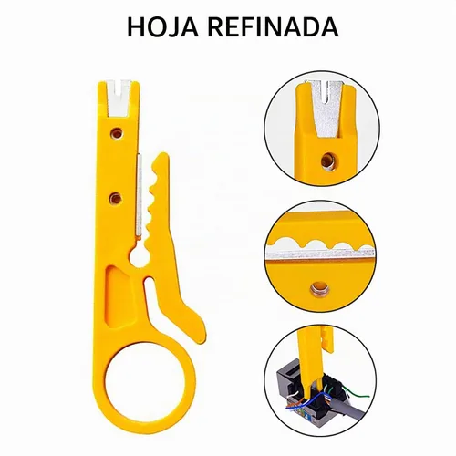 Vista 3 de VANICE Mini pelacables paquete de 3 pelacables de red cortador de perforación