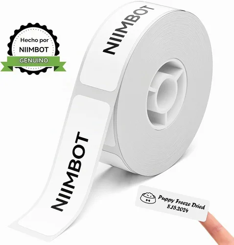Vista 9 de NIIMBOT Cinta de etiquetadora térmica directa D11 para impresora de inyección de tinta en blanco