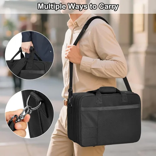 Vista 6 de Funda para impresora compatible con HP Tango/Tango X, OfficeJet 200/250 Wireless Mobile Printer Travel Bag, Luggage & Shoulder Strap, Padded