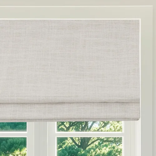 Vista 16 de DEJAVU Persianas romanas de bambú inalámbricas, opacas con filtro de luz para ventanas de interior, persianas tejidas naturales con cenefa