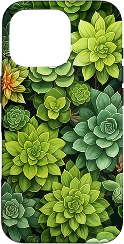 Vista 20 de Succulent Plant Botanical Green Floral Pattern Flower Cactus Case for iPhone 17