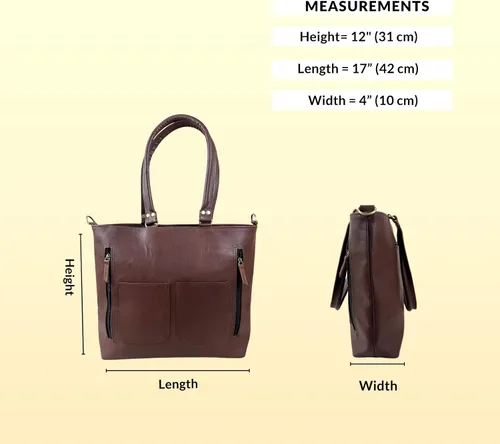 Vista 6 de Madosh - Bolso bandolera de piel auténtica para mujer, color marrón, Marrón