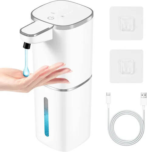 Vista 10 de Paquete de 2 dispensadores automáticos de jabón espumoso, dispensador de jabón sin contacto, dispensador inteligente recargable de 13.5 onzas