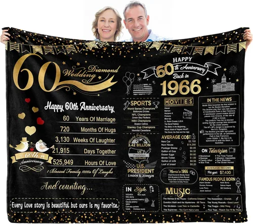 Vista 8 de elseven Regalo de boda de 25 aniversario para ella, 25 aniversario para parejas, esposa, marido, mejor manta de regalo de aniversario, manta de 60 x