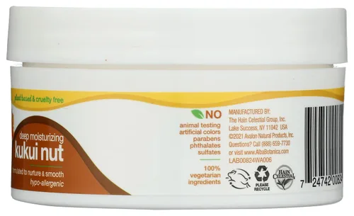 Vista 6 de ALBA BOTANICA Kukui Nut Crema Corporal, 6.5 onzas