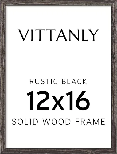 Vista 37 de Vittanly - Marco de fotos de 4 x 6 pulgadas de madera maciza con plexiglás, incluye paspartú de 3,5 x 5, para colgar en la pared o poner sobre una