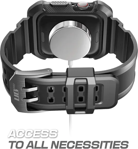 Vista 4 de SUPCASE Funda con correa para Apple Watch 9/8/7/6/5/4/SE de 45/44mm (Unicorn Beetle Pro), [antiarañazos] [protector de parachoques], funda
