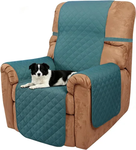 Vista 64 de Fundas para Silla Reclinable Reversibles Funda de Sofá para Mascotas Protector de Muebles Lazy Boy (Silla 23'', Beige/Beige)