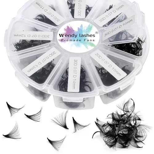 Vista 16 de Racimos de pestañas 60D/80D, extensiones de pestañas DIY, pestañas rizadas D, racimos de pestañas esponjosas, longitud mixta 12-16 mm, racimos